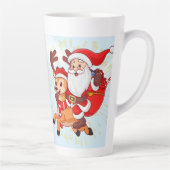 Cheerful Santa Claus T-Shirt – Perfect Christmas Milchtasse (Rechts)