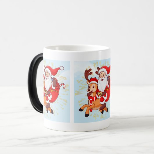 Cheerful Santa Claus T-Shirt – Perfect Christmas Verwandlungstasse (Vorderseite Links)