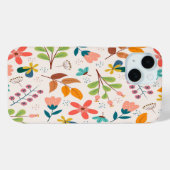 Cheerful Scandinavian Folk Art Floral Pattern Case-Mate iPhone Hülle (Rückseite (Horizontal))
