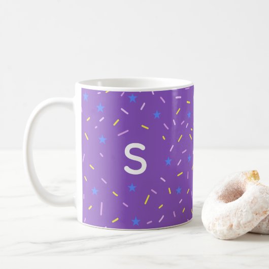 Cheerful Sprinkle Initial Mug Kaffeetasse (Mit Donut)