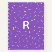 Cheerful Sprinkle Initial Notebook Notizblock (Vorderseite)