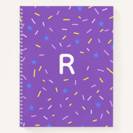 Cheerful Sprinkle Initial Notebook Notizblock