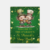 Cheerful St. Patrick’s Day Party Illustration Acrylschild (Vorderseite)