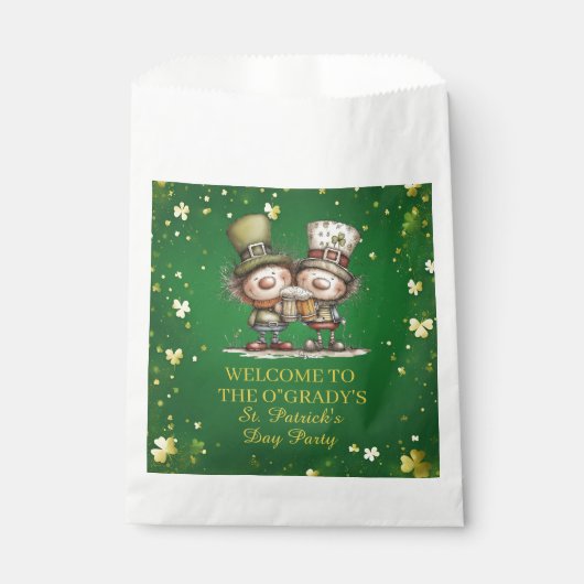 Cheerful St. Patrick’s Day Party Illustration Geschenktütchen (Vorderseite)