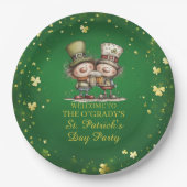 Cheerful St. Patrick’s Day Party Illustration Pappteller (Vorderseite)