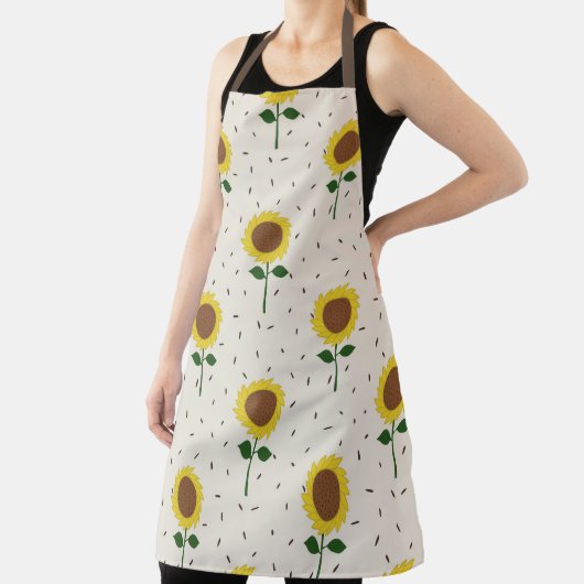 Cheerful Sunflower Pattern Apron | Original Hand-D Schürze (InSitu)