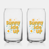 Cheerful "Sunny Side Up" with Egg and Sun Dosenglas (Rückseite)