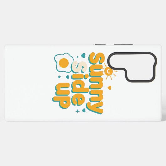 Cheerful "Sunny Side Up" with Egg and Sun Samsung Galaxy Hülle (Rückseite (Horizontal))