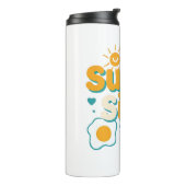 Cheerful "Sunny Side Up" with Egg and Sun Thermosbecher (Nach links gedreht)