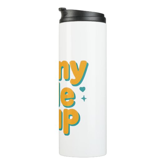 Cheerful "Sunny Side Up" with Egg and Sun Thermosbecher (Nach rechts gedreht)