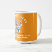 Cheerful Surgeon Cartoon Art for Medical Heroes Kaffeetasse (VorderseiteRechts)