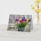 Cheerful Tulips im Window Wird Personalized Karte (Gelbe Blume)
