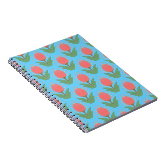 Cheerful Tulips Spiral Photo Notebook Notizblock (Rechte Seite)