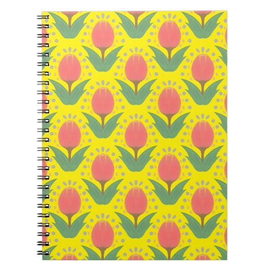 Cheerful Tulips Spiral Photo Notebook Notizblock (Vorderseite)