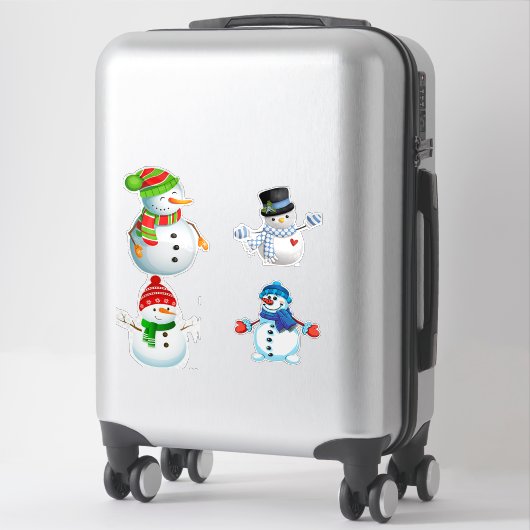Cheerful Winter Snowmen Collection Aufkleber (Koffer)