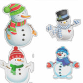 Cheerful Winter Snowmen Collection Aufkleber (Vorderseite)