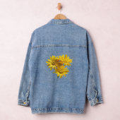 Cheerful Yellow Daisy Floral Jeansjacke (Hangar)