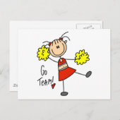 Cheering Go Team Tshirts und Geschenke Postkarte (Vorne/Hinten)