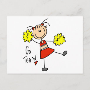 Cheering Go Team Tshirts und Geschenke Postkarte