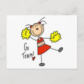 Cheering Go Team Tshirts und Geschenke Postkarte (Vorderseite)
