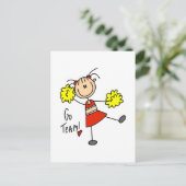 Cheering Go Team Tshirts und Geschenke Postkarte (Stehend Vorderseite)