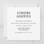Cheering Halloween Ghoul Einladung (Rückseite)