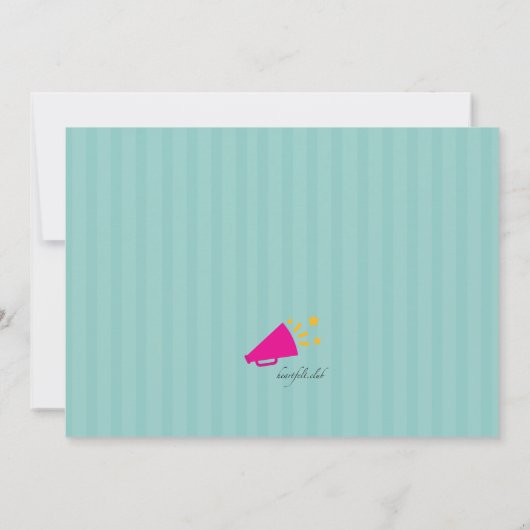 Cheerleader #1 Einladung (Rückseite)