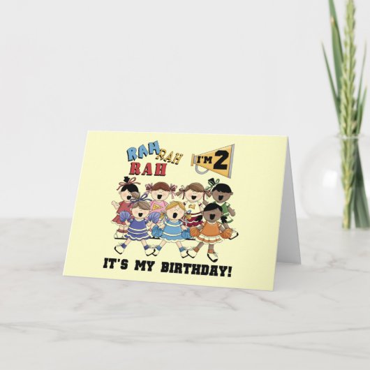 Cheerleader 2. Geburtstagsgeschenke Karte (Vorderseite)