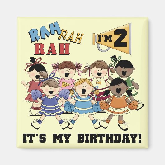 Cheerleader 2. Geburtstagsgeschenke Magnet (Vorne)