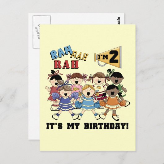 Cheerleader 2. Geburtstagsgeschenke Postkarte (Vorne/Hinten)