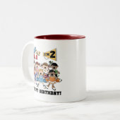 Cheerleader 2. Geburtstagsgeschenke Zweifarbige Tasse (Vorderseite Links)