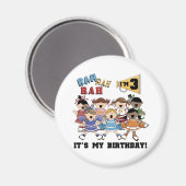 Cheerleader 3. Geburtstag T - Shirt und Geschenke Magnet (Vorderseite/Rückseite)