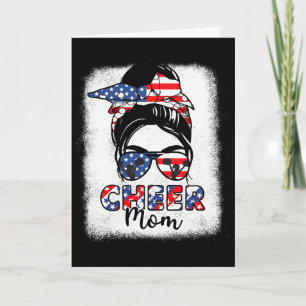 Cheerleader 4. Juli Cheer Mom Amerikanische Flagge Karte