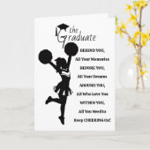 Cheerleader Abiturient Der Absolvent Abschluss Karte (Gelbe Blume)