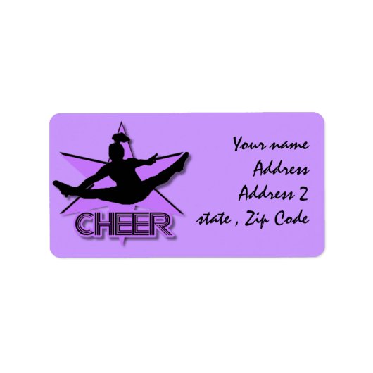 Cheerleader Adressaufkleber (Vorne)