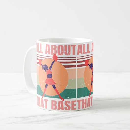 Cheerleader All About That Base Cheerleading Kaffeetasse (Vorderseite Links)