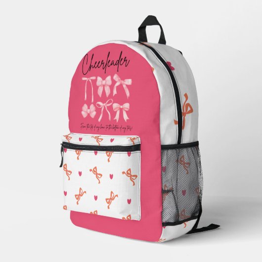 Cheerleader Backpack Von Bow bis Zehn Bedruckter Rucksack (Rückseitige Ecke Rechts)