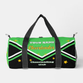cheerleader bag, personalize green, white & black duffle bag (Vorderseite)