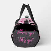 cheerleader bag, personalize pink, white & black duffle bag (Rechts)