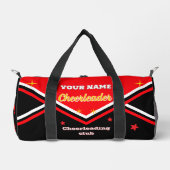 cheerleader bag, personalize red, white & black du duffle bag (Vorderseite)