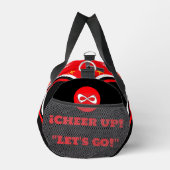 cheerleader bag, personalize red, white & black du duffle bag (Rechts)
