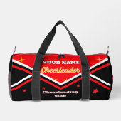 cheerleader bag, personalize red, white & black du duffle bag (Rückseite)