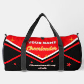 cheerleader bag, personalize red, white & black duffle bag (Rückseite)