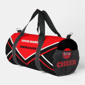 cheerleader bag, personalize red, white & black duffle bag (Rechte Ecke)