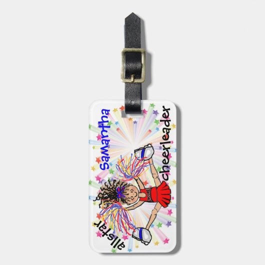 Cheerleader Bag Tag Gepäckanhänger (Vorderseite vertikal)