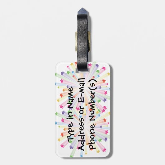 Cheerleader Bag Tag Gepäckanhänger (Rückseite vertikal)