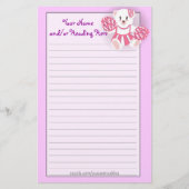 Cheerleader Bear Stationery Briefpapier (Vorderseite)
