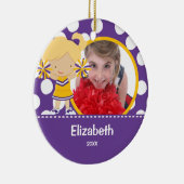 Cheerleader-Beifall-Foto-Weihnachtsverzierung Keramik Ornament (Rechts)
