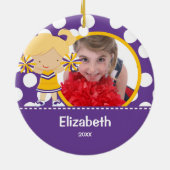 Cheerleader-Beifall-Foto-Weihnachtsverzierung Keramik Ornament (Hinten)