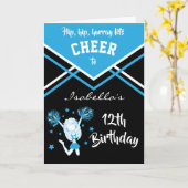 Cheerleader Birthday - Baby Blue Karte (Gelbe Blume)